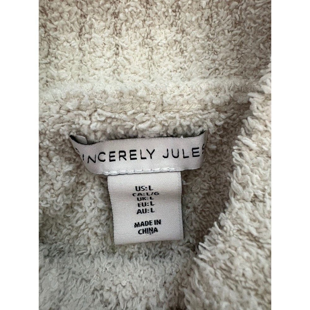 Sincerely Jules Apres Ski Oatmeal Cozy Chenille Mock Neck Sweater Plush Knit - Picture 6 of 6